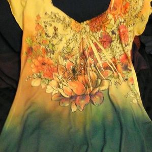 Full Tilt rhinestone beautiful loose blouse